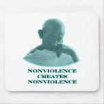 Nonviolence Cyan The MUSEUM Zazzle Gifts Mousepads