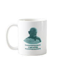 Nonviolence Cyan The MUSEUM Zazzle Gifts Mug