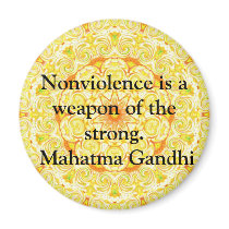 Nonviolence is a weapon of the strong. - Gandhi magnets by spiritcircle Nonviolence is a weapon of the strong. - Gandhi magnets