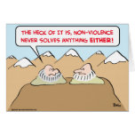 nonviolence never solves anything cards