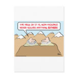 nonviolence never solves anything post cards