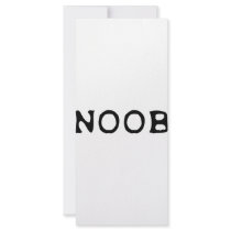 NOOB icon Rack Card Design