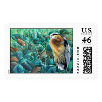 "Noon Siesta-Great Blue Heron" postage