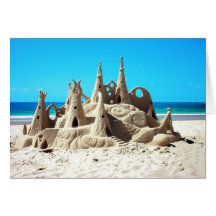 Noosa Beach Sandcastle Card