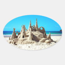Noosa Beach Sandcastle Sticker