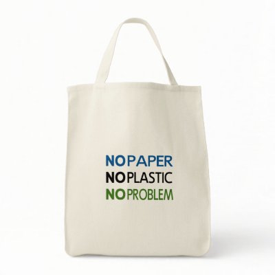 NoPaperNoPlastic Reusable Shopping Bag by LivingGreener