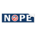 NOPE Anti Obama Bumper Sticker bumper stickers