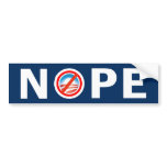 NOPE Anti Obama Bumper Sticker