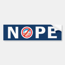 NOPE Anti Obama Bumper Sticker