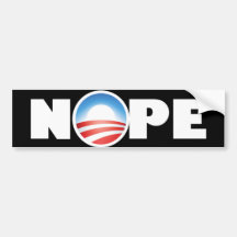 Nope anti-obama nobama bumper sticker