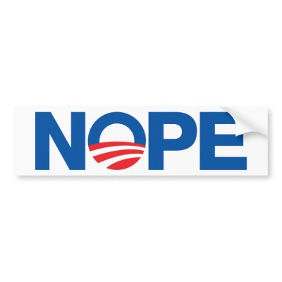 Nope Obama Bumper Stickers