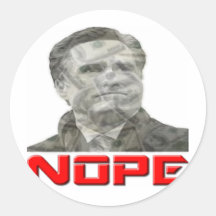 NOPE ROUND STICKERS