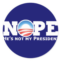 Nope Round Sticker