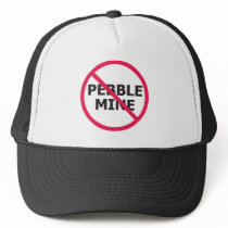 NoPebbleMine Transparent background copy Trucker Hat