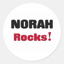 Norah Rocks Round Stickers
