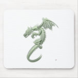 Norbert the Metallic Green Dragon mousepads