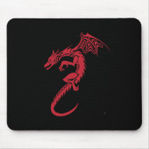 Norbert the Red Dragon mousepads