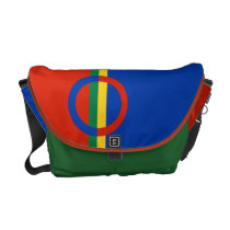 Nordic Circle On Color Stripe Messenger Bag at Zazzle