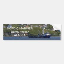 Nordic Mariner, Crab Boat in Dutch Harbor, AK Bumper Sticker