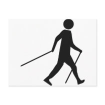 nordic walking icon postcards
