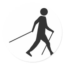 nordic walking icon stickers