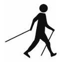 nordic walking icon t-shirts