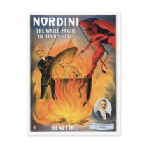 Nordini~ In Devils Hell Vintage Magic Act Postcard