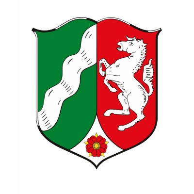 Nordrhein Westfalen Coat of Arms T-shirt by FlagTshirts