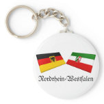 Nordrhein-Westfalen, Germany Flag Tiles Keychain
