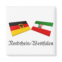 Nordrhein-Westfalen, Germany Flag Tiles magnets