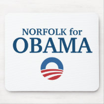 NORFOLK for Obama custom your city personalized mousepads