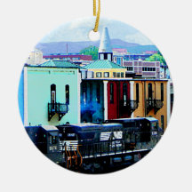 Norfolk Southern 8324 and 8676 Locomotives Christmas Ornament