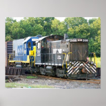 Norfolk Southern SW- 1001 2105 & CSX 1537 Poster