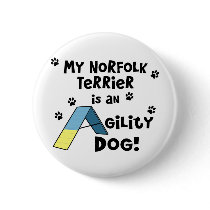 Norfolk Terrier Agility Dog buttons