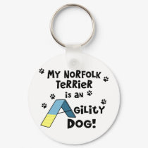 Norfolk Terrier Agility Dog keychains by MenagerieMayhem Norfolk Terrier Agility Dog keychains