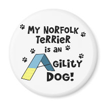 Norfolk Terrier Agility Dog magnets by MenagerieMayhem Norfolk Terrier Agility Dog magnets