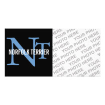 Norfolk Terrier Breed Monogram Photo Card