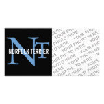 Norfolk Terrier Breed Monogram Photo Card