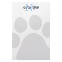 Norfolk Terrier Breed Monogram Customized Stationery
