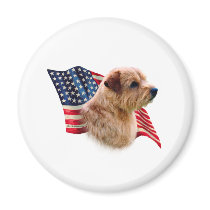Norfolk Terrier Flag magnets by GreyWolfCreation Norfolk Terrier Flag magnets