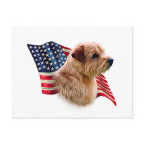 Norfolk Terrier Flag postcards by GreyWolfCreation Norfolk Terrier Flag postcards