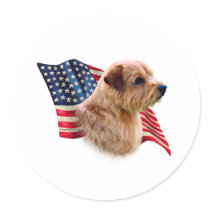 Norfolk Terrier Flag stickers by GreyWolfCreation Norfolk Terrier Flag stickers