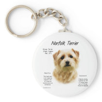 Norfolk Terrier History Design Key Chains