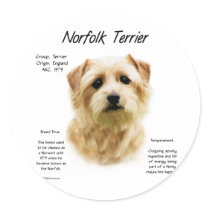 Norfolk Terrier History Design stickers by GreyWolfCreation Norfolk Terrier History Design stickers