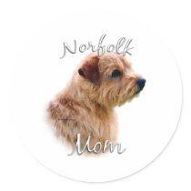 Norfolk Terrier Mom 2 stickers by GreyWolfCreation Norfolk Terrier Mom 2 stickers