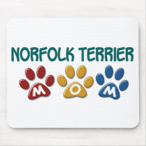 NORFOLK TERRIER Mom Paw Print 1 mousepads