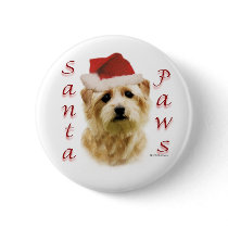 Norfolk Terrier Santa Paws buttons