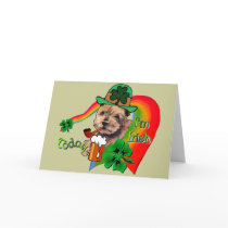Norfolk Terrier St. Patrick's Day cards