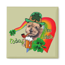 Norfolk Terrier St. Patrick's Day magnets by DogsByDezign Norfolk Terrier St. Patrick's Day magnets