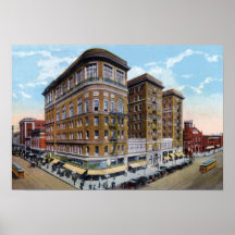 Norfolk Virginia Monticello Hotel Poster